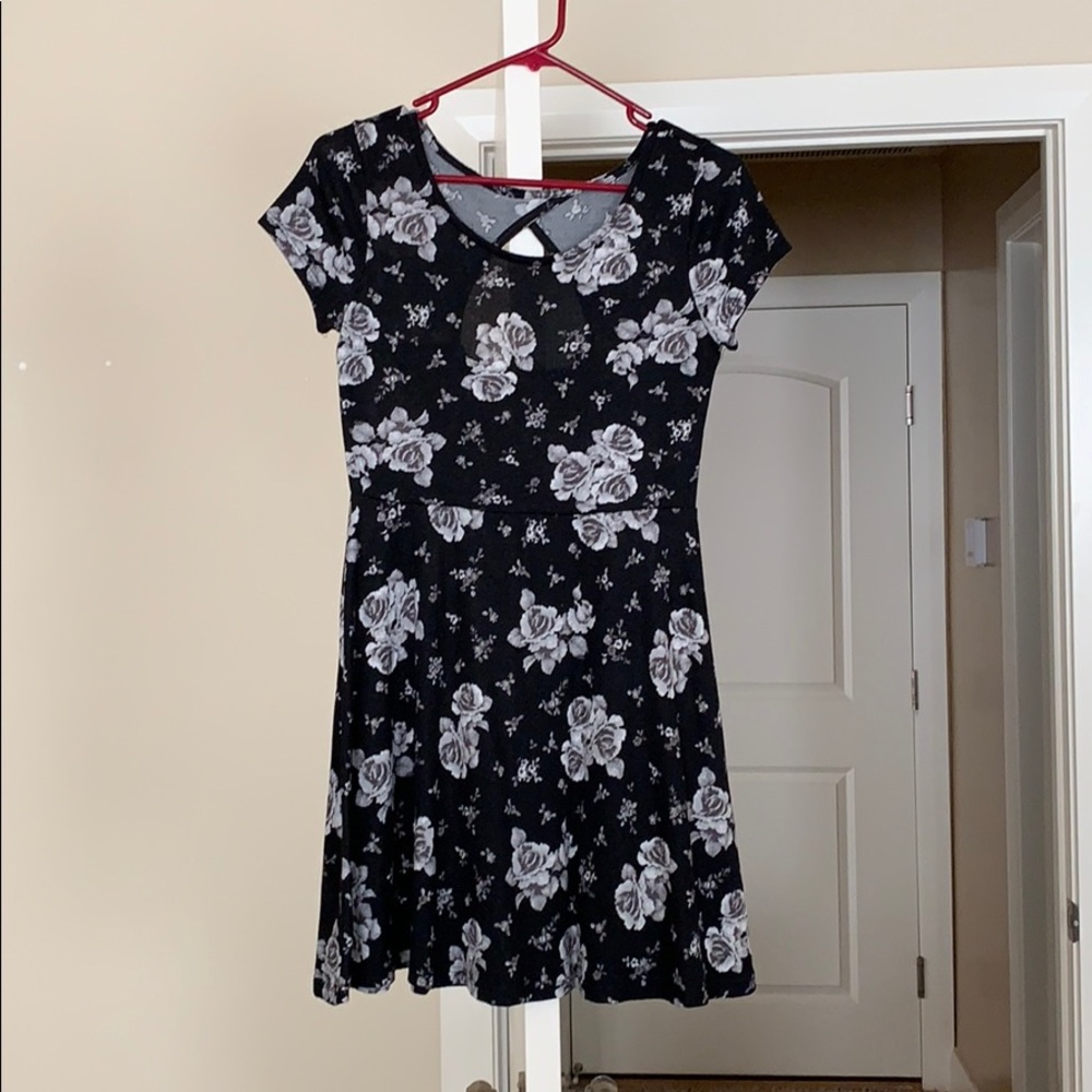 Black floral dress
